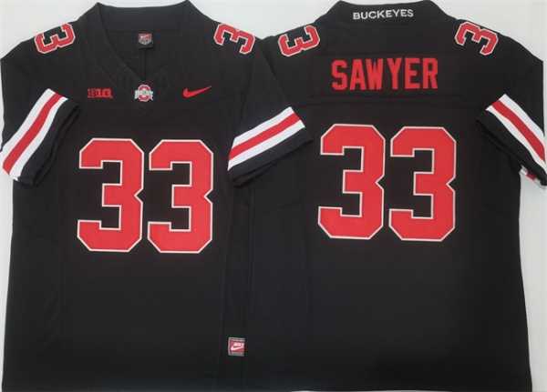 Men%27s Ohio State Buckeyes #33 Jack Sawyer Black 2025 F.U.S.E. Limited Stitched Jersey->ole miss rebels->NCAA Jersey